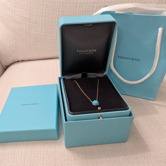 Tiffany & Co Elsa Peretti Color by the Yard Turquoise Pendant - Picture 1 of 4